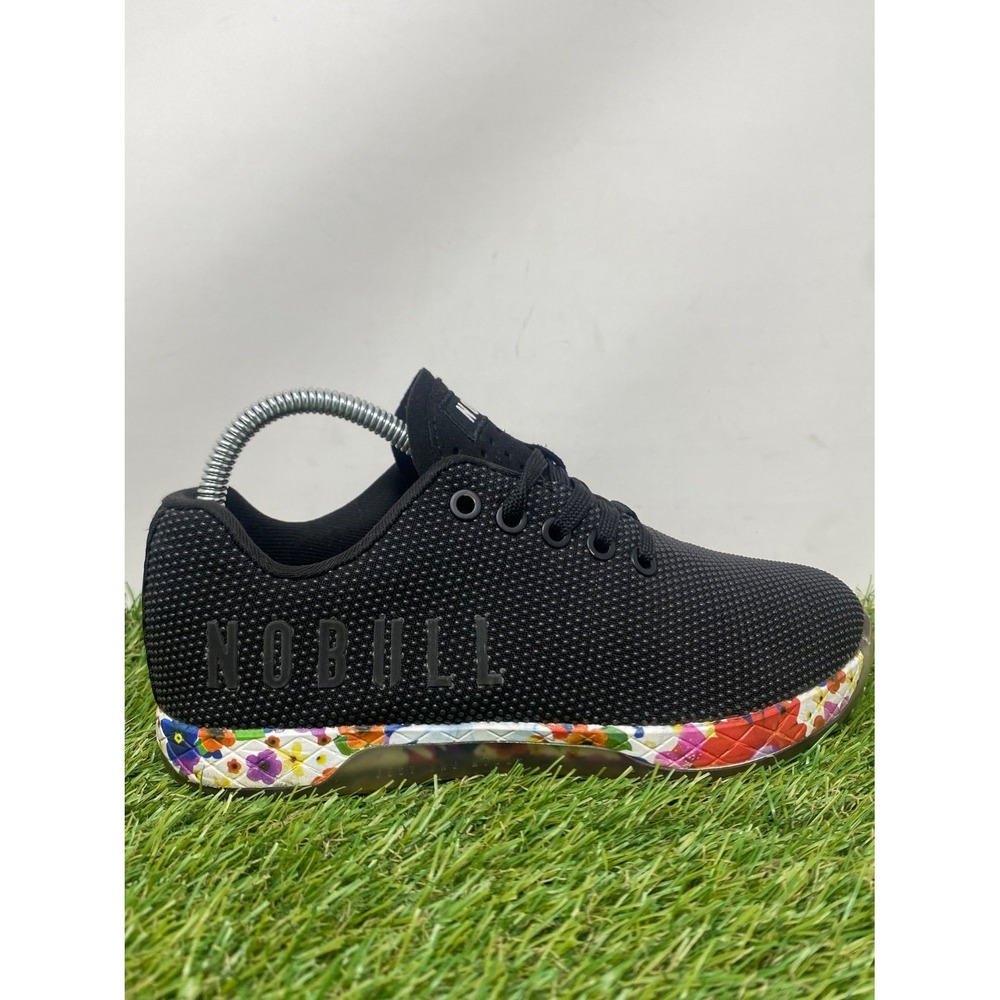 Nobull Trainer Black Daisy Outwork Womens Size 6 Cross Training Shoes Athletic